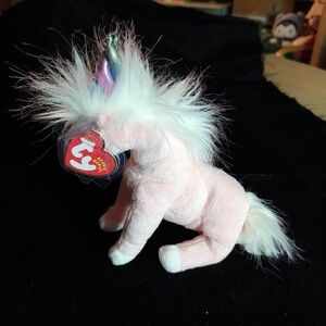 Rare Collectible TY "Charmer" the Pink Unicorn (2002)  Unicorn Plush NEW W/TAGS
